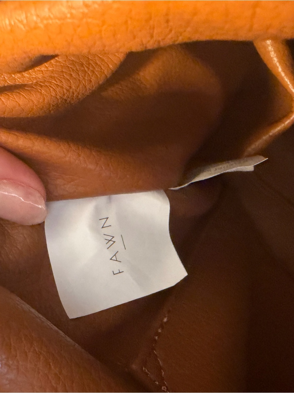 Fawn Design Convertible Leather Backpack Diaper Bag in Tan - Picture 8 of 12
